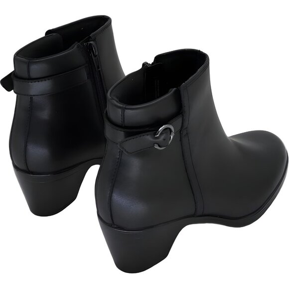 Clarks Charlten Gema Leather Block Heel Ankle Bootie Black Women's US 5.5M - Picture 3 of 6